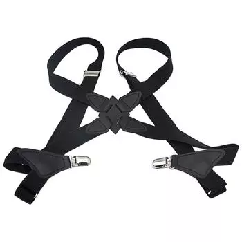 Черные регулируемые подтяжки для мужчин, прочные и изысканные подтяжки для рукоделия, регулируемые подтяжки для вечеринки