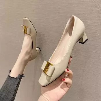 Черные, розовые, лакированные, женские, новые модные туфли-лодочки с бантами в стиле пэчворк, квадратный носок, высокие каблуки, женская обувь для вечеринки и свадьбы, размер 39 34