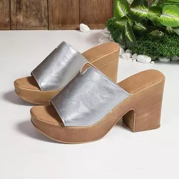 Черные сандалии на массивной платформе женские 2025 лето с открытым носком сандалии на высоком каблуке женские большого размера 42 уличные шлепанцы на толстом каблуке 36