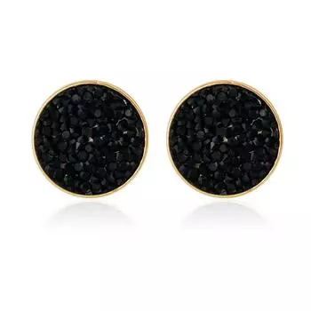 Черные серьги в стиле ретро с креативным дизайном, геометрические, обычные, круглые, модные серьги чёрный