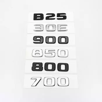 Черные серебряные буквы B25 30E 900 850 800 700 ABS эмблема для Mercedes Benz Brabus E W212 W213, значок багажника автомобиля, наклейка с логотипом 900 матовый черный