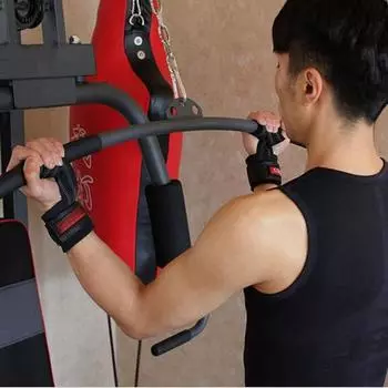 Черные/синие многофункциональные штанги для тяжелой атлетики, ремни, поддержка запястий, тренировочные бинты в тренажерном зале, перчатки Bangage black