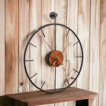 Черные, современные декоративные настенные часы в итальянском стиле, 90 см