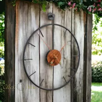 Черные, современные декоративные настенные часы в итальянском стиле, 90 см