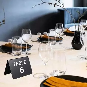 Черные стойки для показа еды, маленькие настольные маркеры, таблички для мини-доски, знаки для свадьбы Style 1