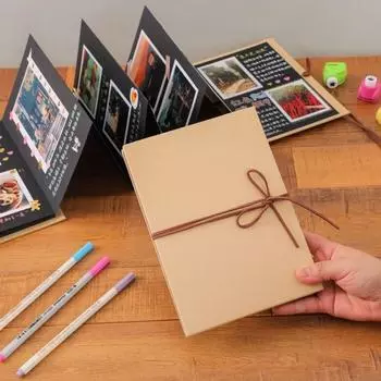 Черные страницы в твердом переплете Пустые книги Винтаж Выпускной альбом Свадебные фотоальбомы Друг красный