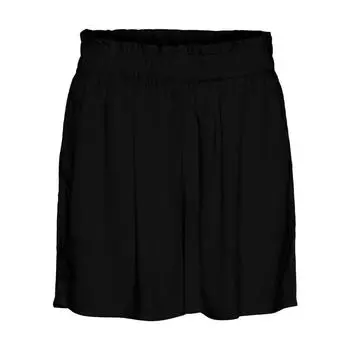Черные струящиеся шорты на резинке с завышенной талией Женский VERO MODA XS чёрный