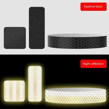 Черные светоотражающие полоски, наклейки, клейкие предупреждающие знаки безопасности, наклейки для стайлинга автомобилей, мотоциклов, автомобилей, устойчивые к царапинам