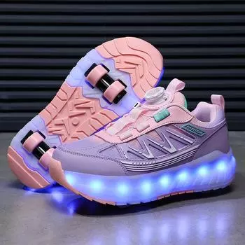 Черные технологии обувь для бега для учеников средней школы, роликовые коньки для мальчика-одноклассника, обувь с двойными колесами, студенческие коньки, четырехколесные коньки для девочек со светящимися колесами 29