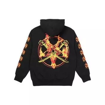 Черные топы унисекс Palace Flamed Hood P21HD014 L