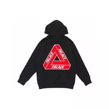 Черные топы унисекс Palace с капюшоном из трех синели P18CS001 M