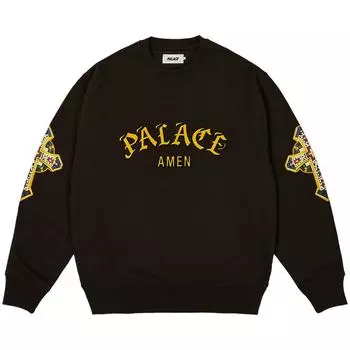 Черные топы унисекс Palace Saints Crew P26CS009 M