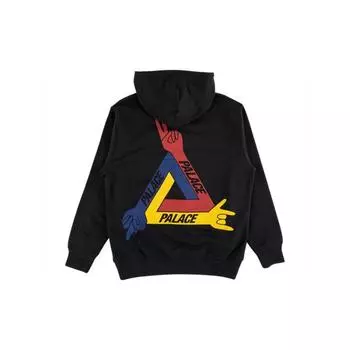 Черные топы унисекс с капюшоном Palace JCDC P16HD054 S