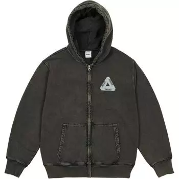 Черные топы унисекс с капюшоном Palace Pigment Wash Tri-Ferg P26CS098 L