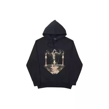 Черные топы унисекс с капюшоном Palace Spooked P15HD078 M