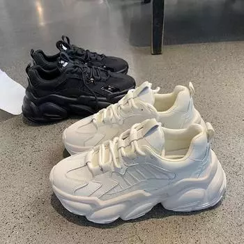 Черные туфли для папы, женские удобные студенческие женские туфли на платформе в корейском стиле, новые весенне-осенние студенческие кроссовки, модные 35