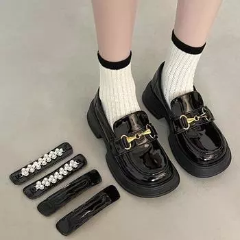 Черные туфли Мэри Джейн на толстом каблуке и платформе, женские летние туфли в стиле ретро в британском стиле, маленькие кожаные туфли 35