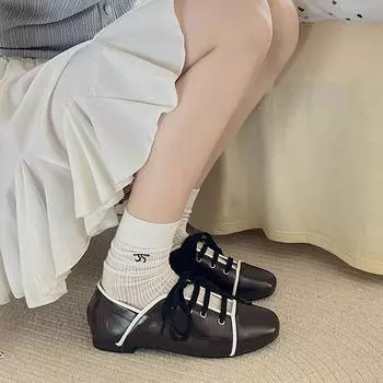 Черные туфли на плоской подошве со шнуровкой, женские кожаные туфли со шнуровкой, серебристые кожаные полутапочки из мягкой кожи, повседневные туфли Мэри Джейн 35