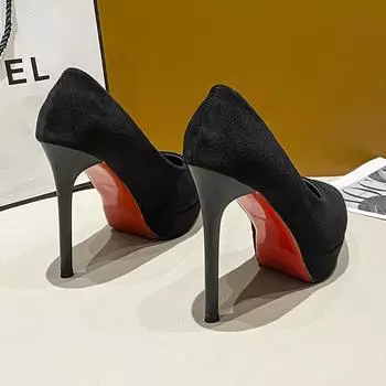 Черные туфли на высоком каблуке для женщин 2025 года, новый осенний темперамент, нишевый дизайн, лакированная кожа, черные туфли-лодочки на шпильке, высокие каблуки для женщин 34