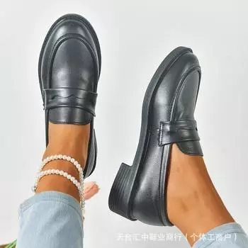 Черные туфли на высоком каблуке женские 2022 года на французском толстом каблуке темпераментные туфли Мэри Джейн профессиональные туфли для поездок на работу Jk Single Shoes 35 серый