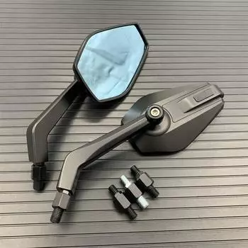 Черные универсальные боковые зеркала заднего вида для мотоцикла Yamaha V-Star XVS 250 650 950 1100 1300 Classic Silverado Road Star чёрный