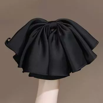 Черные заколки для волос с большим бантом для женщин, элегантные большие заколки-автоматы, аксессуары для волос, корейские заколки, головной убор для девушек Size fits all