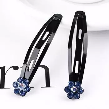 Черные заколки для волос, шпильки для волос со стразами, заколки для волос, аксессуары для волос, головные уборы для детей и девочек чёрный