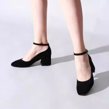 Черные замшевые классические туфли