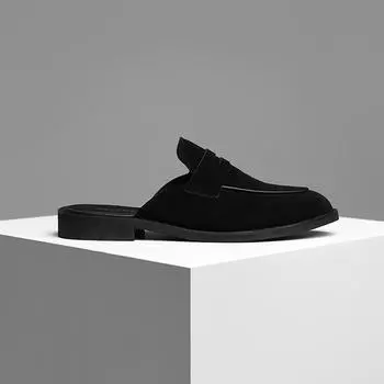 Черные замшевые лоферы Pascologen MS2558-BKS Penny Bloafer G2-MS2558-BKS 250