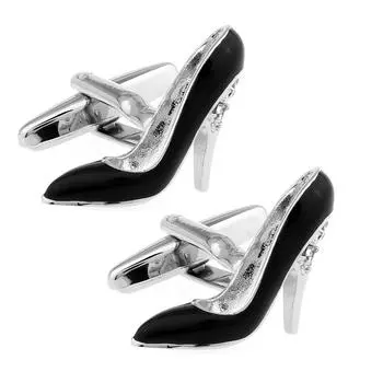 Черные запонки на высоком каблуке запонки запонки n01592 чёрный