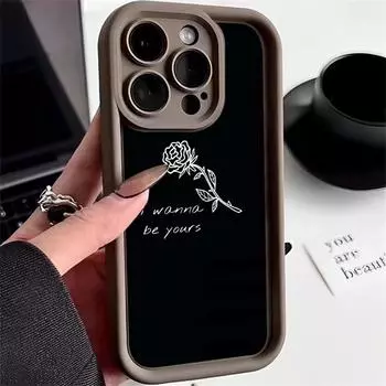 Черные защитные чехлы для телефонов Ae79 femme в рамке с рисунком для iPhone 13 14 15 Pro Max XR infinix Hot 40i Tecno Camon 30 20 Pro, задняя крышка из ТПУ с ангельскими глазками for iPhone 6/6S