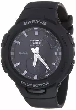 Черные женские аналоговые цифровые повседневные кварцевые часы [Casio] BSA-B100-1A Baby-G - [Продукт]