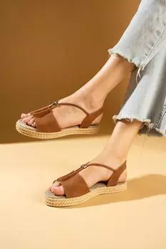 Черные женские эспадрильи в одинарную полоску 68-103-24