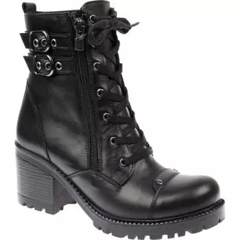 Черные женские ботинки из натуральной кожи