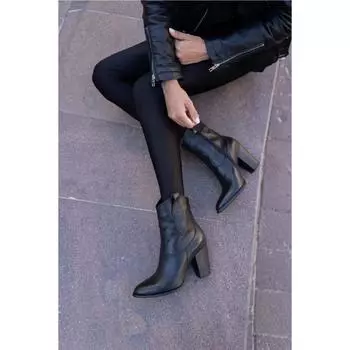 Черные женские ботинки из натуральной кожи Grant