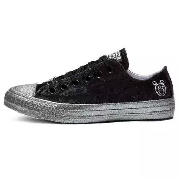 Черные женские кроссовки Converse Miley Cyrus x Chuck Taylor All Star Ox 563722C