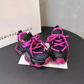 Черные женские кроссовки на платформе, весенние вулканизированные туфли на толстой подошве со шнуровкой, женская дышащая спортивная обувь из искусственной кожи 35 бежевый