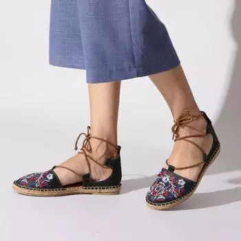 Черные женские сандалии из натуральной кожи