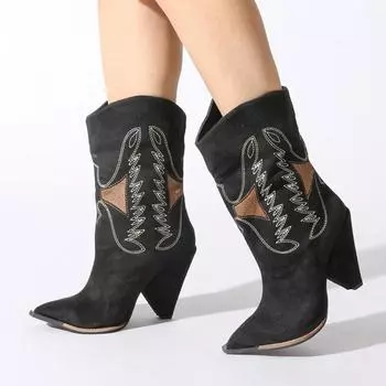 Черные женские сапоги