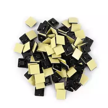 Черный 100 шт. настенный держатель для автомобильной стяжки-хомутика съемный самоклеящийся держатель для кабеля 1