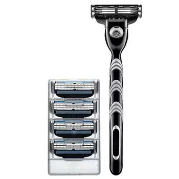 Бритва для удаления волос со сменными лезвиями чёрный