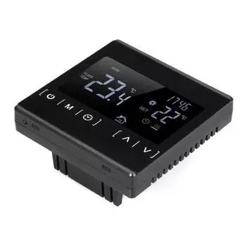 Черный экран Отопление Отопление Термостат Режим Программируемый Для Электрический Пол LCD Сенсорный Термостат 240 В/16 А Черный