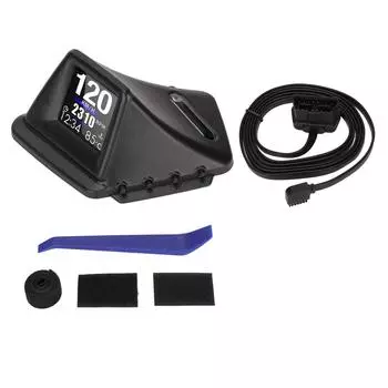 Черный автомобильный HUD-дисплей многофункциональный двойной режим OBD GPS HUD датчик 4 сигнализация для транспортного средства