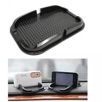 Черный автомобиль противоскользящий коврик противоскользящий держатель подставка для GPS сотового телефона iPhone one size чёрный