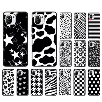 Черный, белый чехол для телефона с изображением коровы, зебры и леопарда в горошек для Xiaomi 12 Mi 10T 11T 11 Pro 10 10T 11 lite 10pro 11Ultra Poco X3 Pro Poco F3 M3 Xiaomi Mi 10 Pro 5G