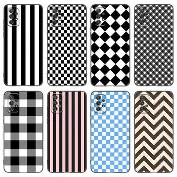 Черный белый клетчатый чехол Zebra для Samsung A04 A21 A30 A50 A52 S A13 A14 A22 A23 A32 A53 A73 5G A11 A12 A31 A33 A51 A70 A71 A72 Samsung A04 4G