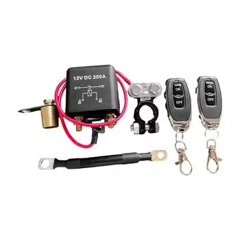 Черный беспроводной пульт дистанционного управления реле-переключатель - совместимый и простой в установке верхний уровень и мощный разъединитель-выключатель красный