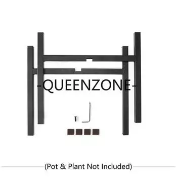 Черный большой металлический цветочный горшок для домашних растений, регулируемая подставка для растений, держатель для цветов