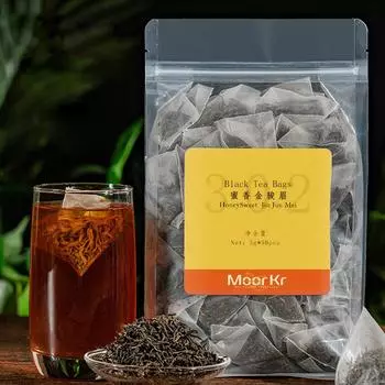 Черный чай Чай в пакетиках 50 пакетиков №302 HoneySweet Jin Jun Mei Черный чай Чай в пакетиках 3г*50шт | Подарочная коробка для чая бренда MoorKr