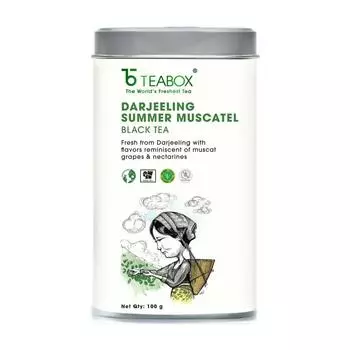 Черный чай Дарджилинг Летний Мускатель (100 г), Darjeeling Summer Muscatel Black Tea, приозв. Teabox